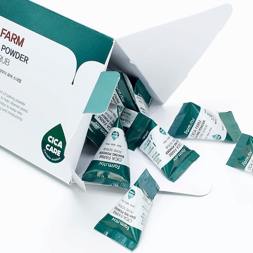 FARMSTAY Скраб для лица для очищения пор с центеллой азиатской Cica Farm Baking Powder Pore Scrub – фото 2