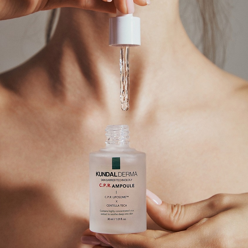 KUNDAL Сыворотка для лица восстанавливающая с центеллой азиатской, пантенолом и клевером луговым Derma Ampoule – фото 5