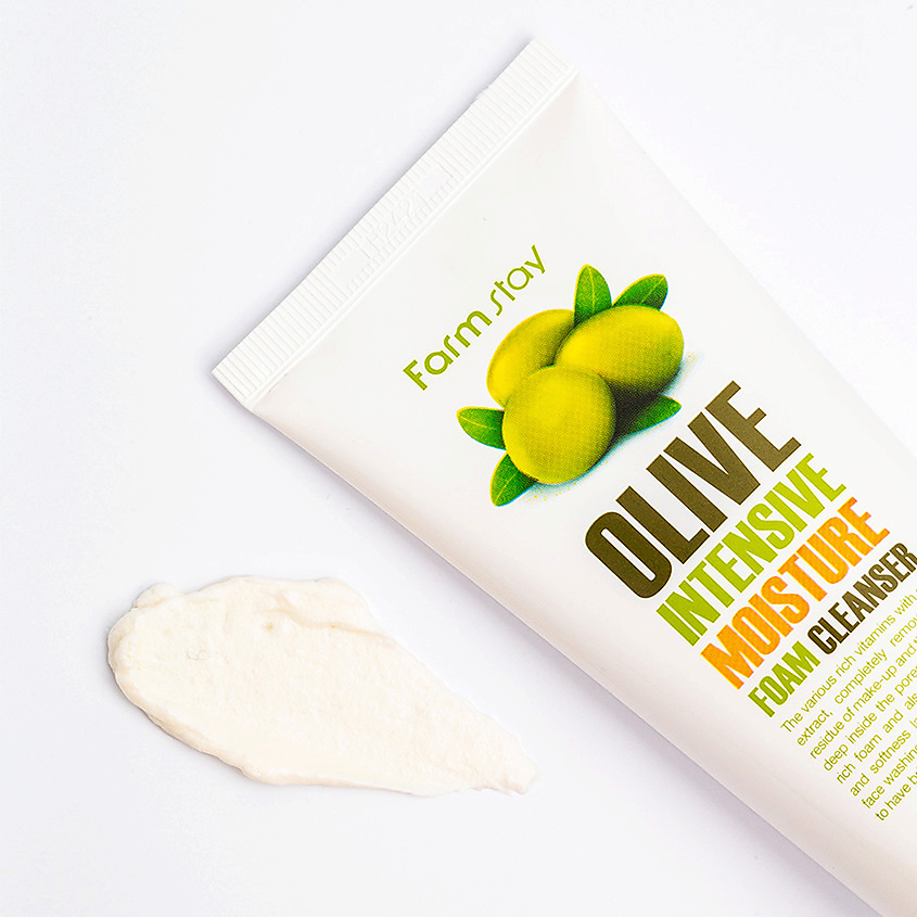 FARMSTAY Пенка для умывания очищающая увлажняющая с экстрактом оливы Olive Intensive Moisture Form Cleanser – фото 2