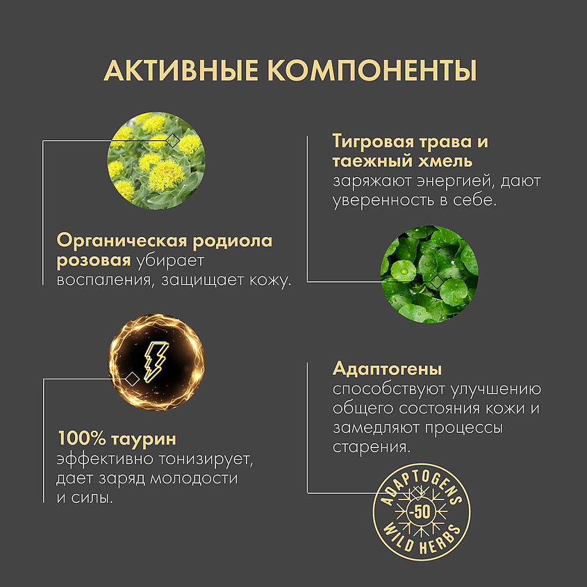 NATURA SIBERICA Освежающий скраб для лица "Энергия тигра" MEN – фото 5