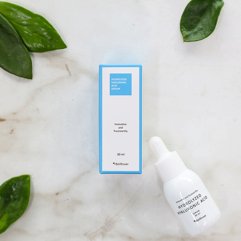BELLFLOWER Сыворотка для лица с гиалуроновой кислотой Hydrolyzed Hyaluronic Acid Serum – фото 2