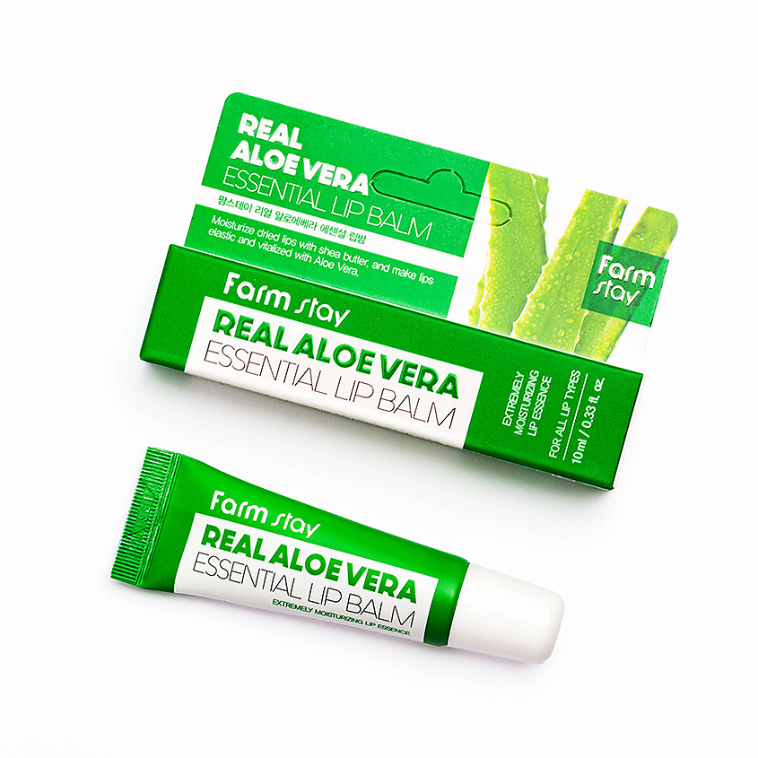 FARMSTAY Бальзам для губ с алоэ Real Aloe Vera Essential Lip Balm – фото 4