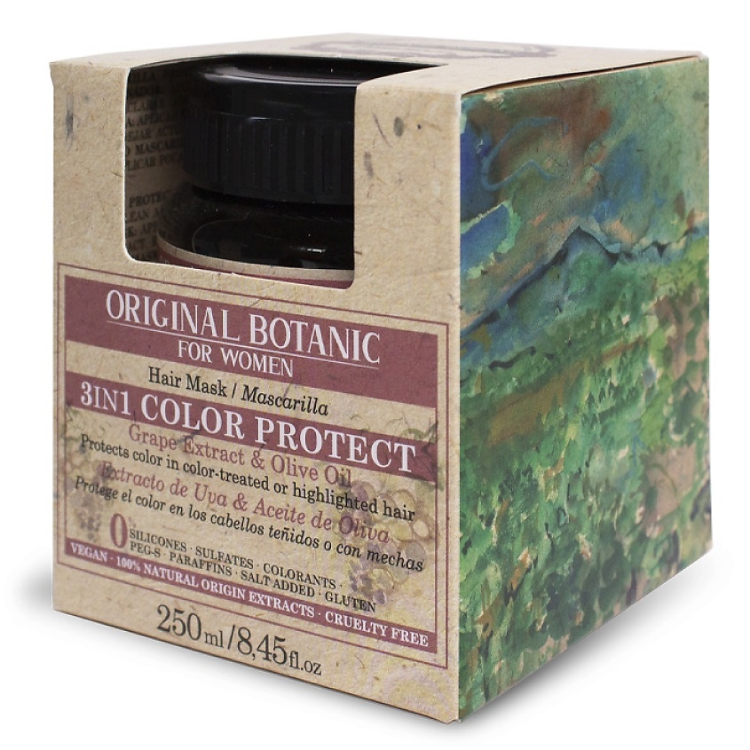 ORIGINAL BOTANIC Маска для волос после окрашивания Защита Цвета 3-в-1 Color Protect Hair Mask 3 In 1 – фото 3