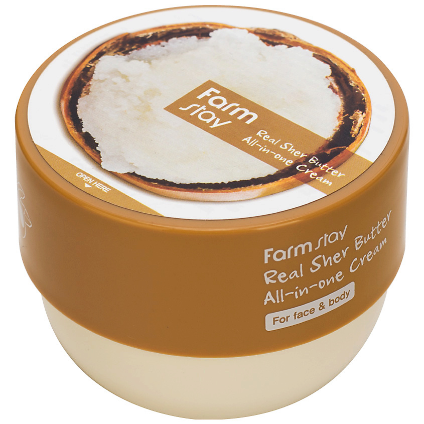 FARMSTAY Крем для лица и тела с маслом ши многофункциональный Real Shea Butter All-In-One Cream – фото 2