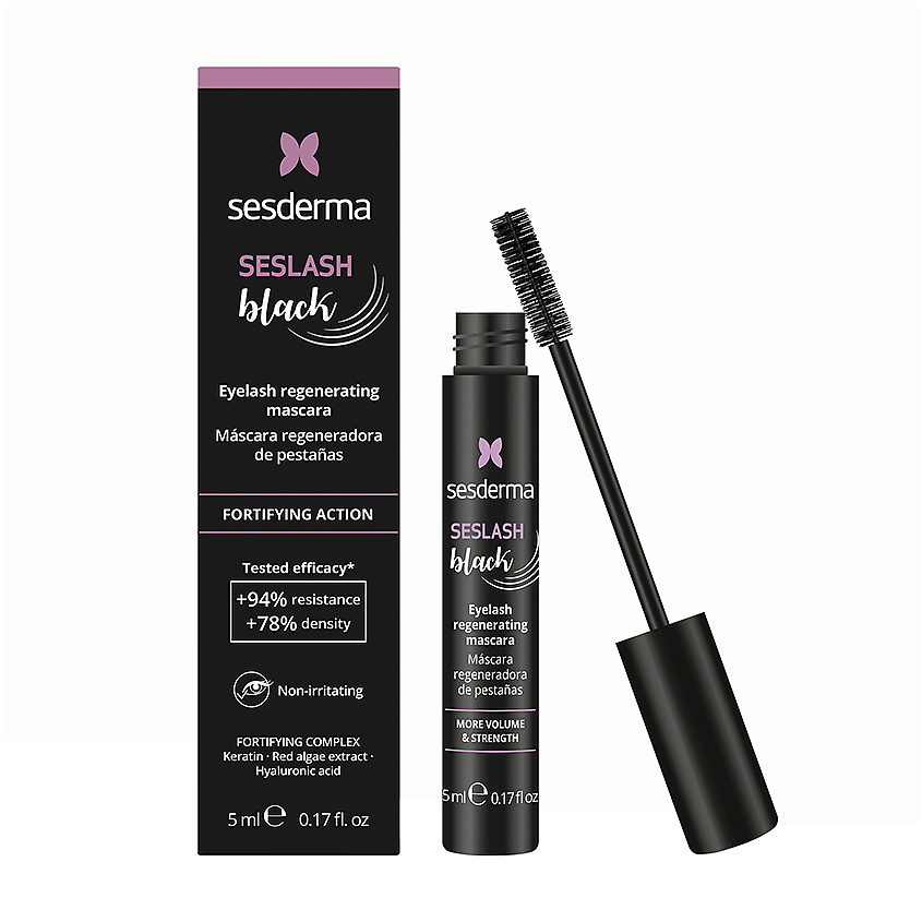 SESDERMA Тушь для ресниц восстанавливающая с эффектом объема и разделения ресниц SESLASH – фото 4