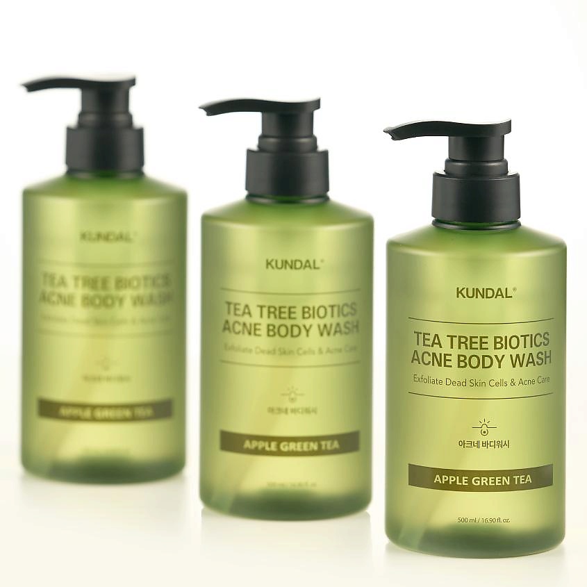 KUNDAL Гель для душа против акне Яблочный зеленый чай Tea Tree Biotics Acne Body Wash – фото 3