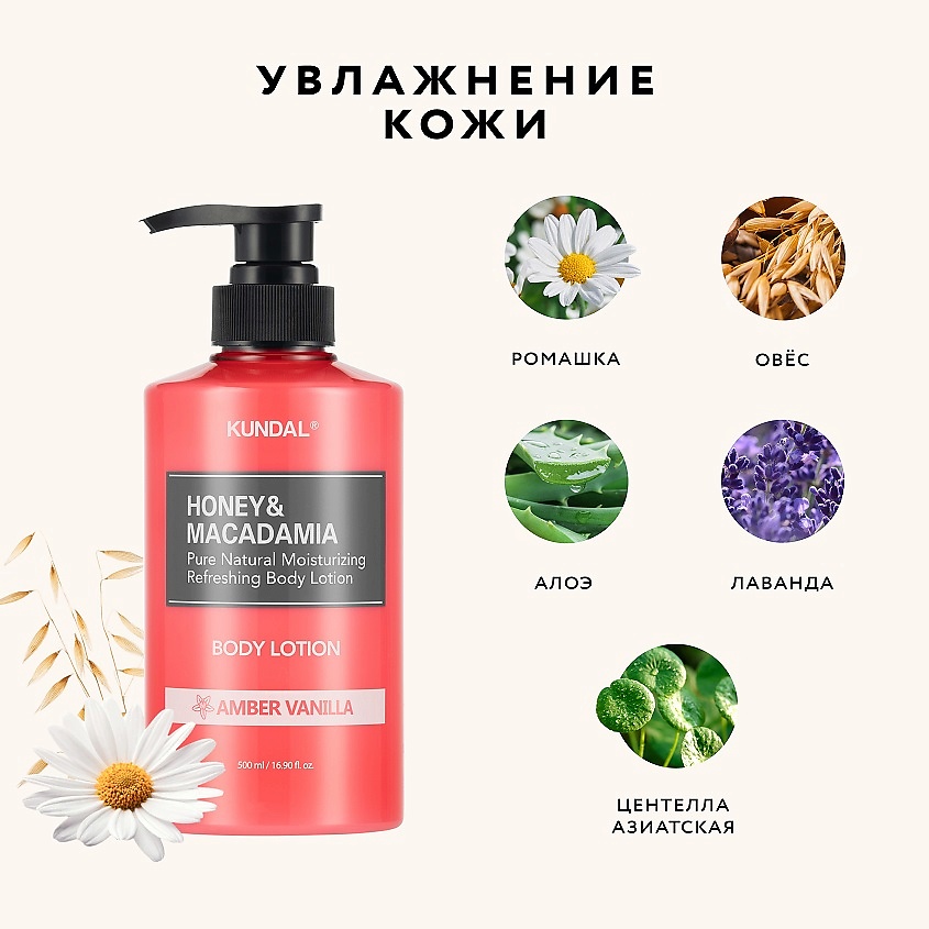 KUNDAL Лосьон для тела Амбровая ваниль Honey & Macadamia Body Lotion – фото 4