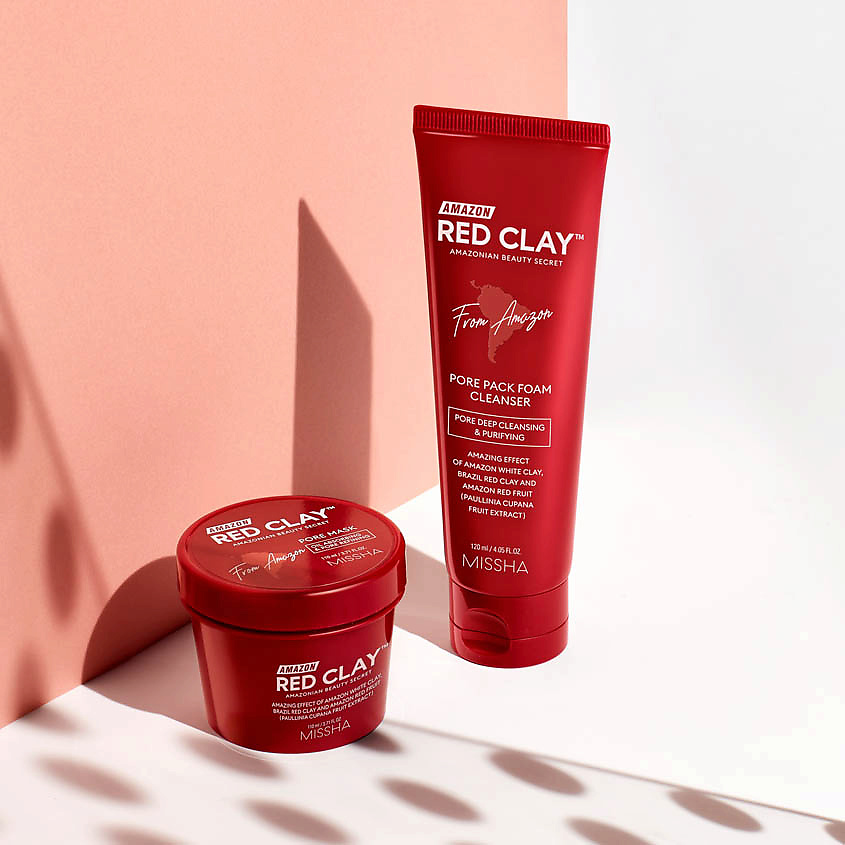 MISSHA Пенка для умывания и очищения пор Amazon Red Clay с амазонской глиной – фото 3
