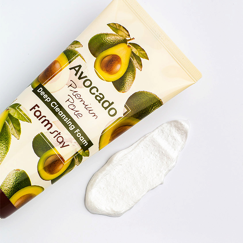 FARMSTAY Пенка для умывания очищающая с экстрактом авокадо Avocado Premium Pore Deep Cleansing Foam – фото 3
