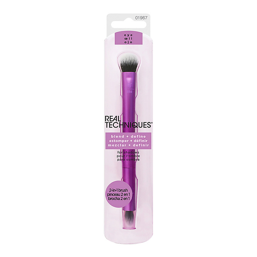 REAL TECHNIQUES Двусторонняя кисть для теней Dual Ended Blend + Define Brush – фото 4