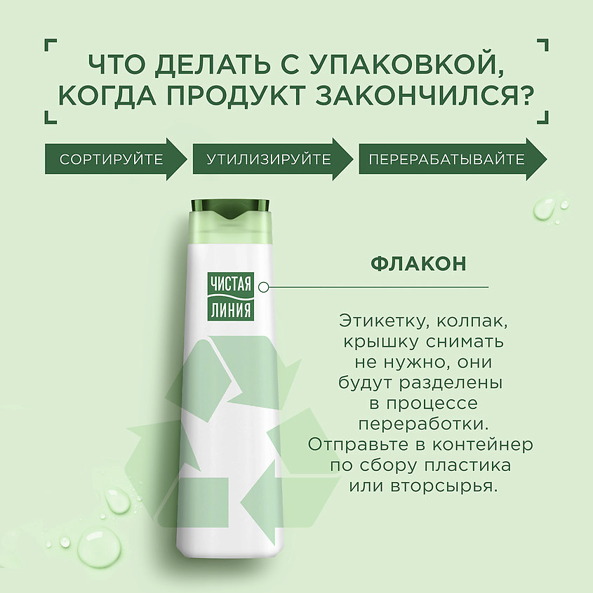 ЧИСТАЯ ЛИНИЯ Бальзам-ополаскиватель Сияние и густота волос, шелковистый блеск с экстрактом клевера Nature Plus – фото 7