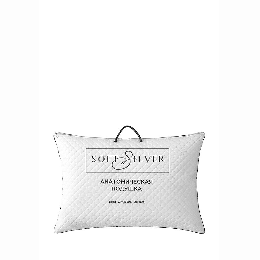 SOFT SILVER Антибактериальная анатомическая подушка, 60х40х10х13 см – фото 5