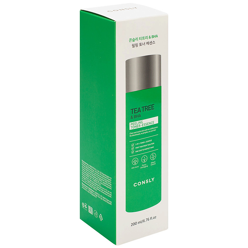 CONSLY Тонер-эссенция отшелушивающий с чайным деревом и салициловой кислотой Exfoliating Toner-Essence With Tea Tree And Salicylic Acid – фото 3