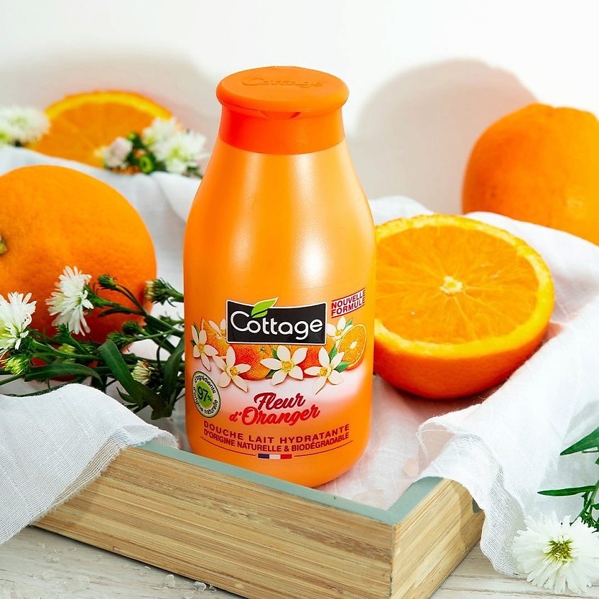 COTTAGE Молочко для душа увлажняющее Douche Lait Hydratante – Fleur d'Oranger – фото 6