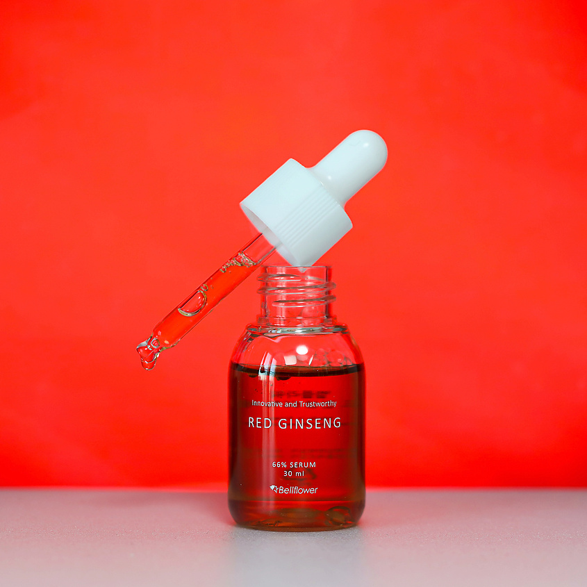 BELLFLOWER Сыворотка для лица с красным женьшенем Red Ginseng 66% Serum – фото 5