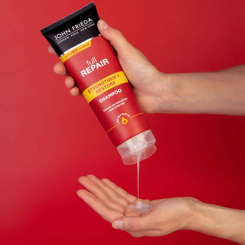 JOHN FRIEDA Укрепляющий + восстанавливающий шампунь для волос Full Repair – фото 3