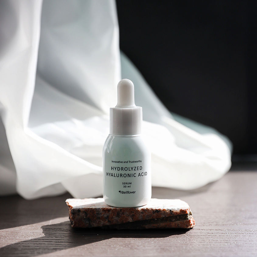 BELLFLOWER Сыворотка для лица с гиалуроновой кислотой Hydrolyzed Hyaluronic Acid Serum – фото 6