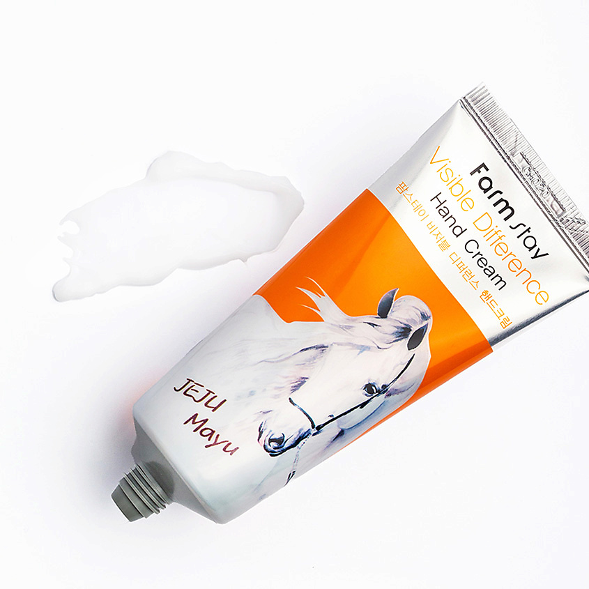 FARMSTAY Крем для рук с лошадиным маслом Visible Difference Hand Cream Jeju Mayu – фото 3