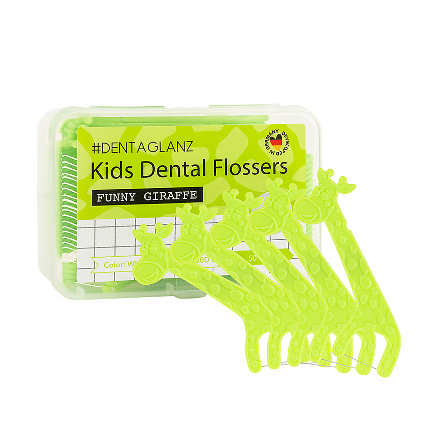 #DENTAGLANZ Флоссеры для детей Kids Dental Flossers Funny Giraffe – фото 2