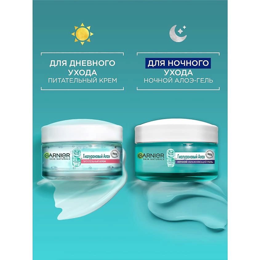 GARNIER Гиалуроновый Алоэ-крем, питательный крем для лица, для сухой и чувствительной кожи Skin Naturals – фото 8