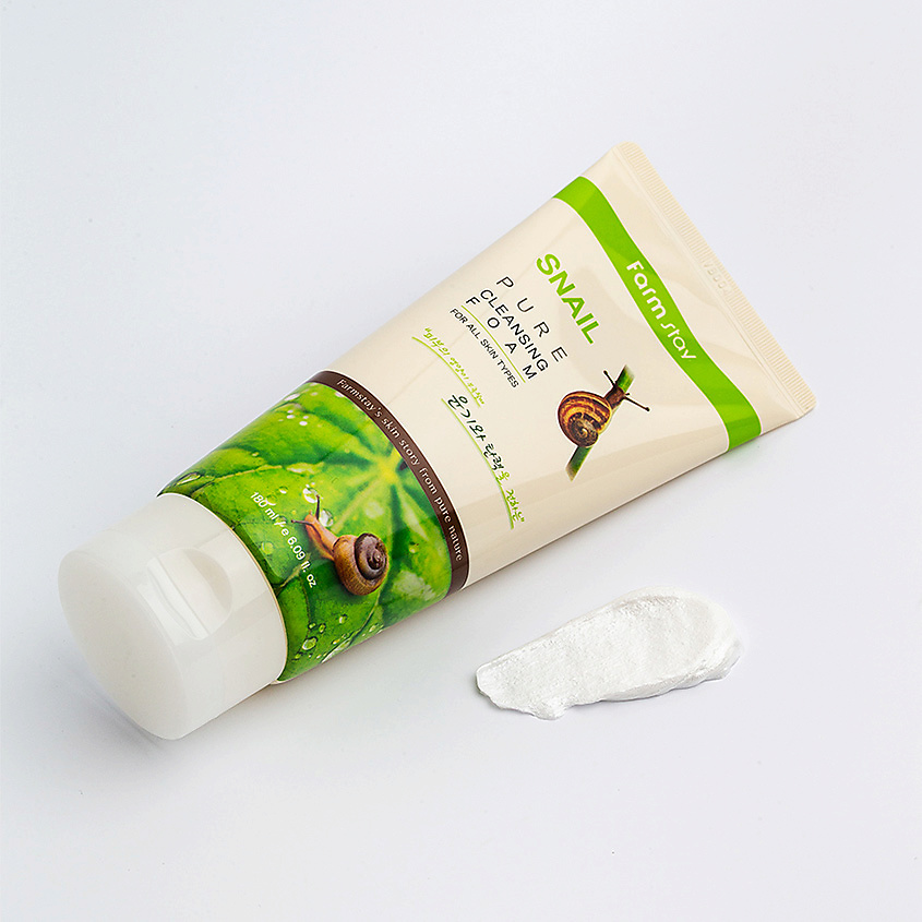 FARMSTAY Пенка для умывания очищающая с муцином улитки Snail Pure Cleansing Foam – фото 3