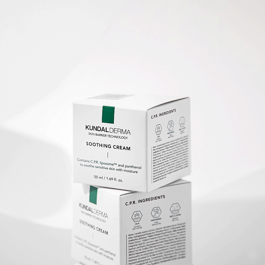 KUNDAL Крем для лица успокаивающий с центеллой азиатской, пантенолом и клевером луговым Derma Soothing Cream – фото 5