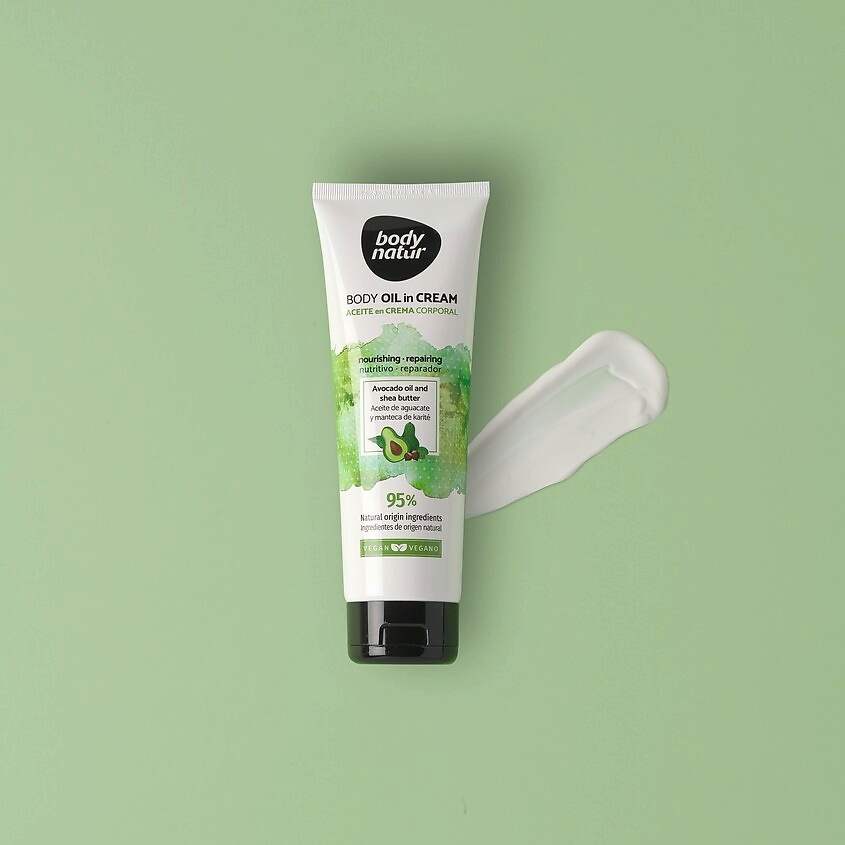 BODY NATUR Крем - масло для тела масло авокадо и масло ши Body Oil in Cream – фото 2