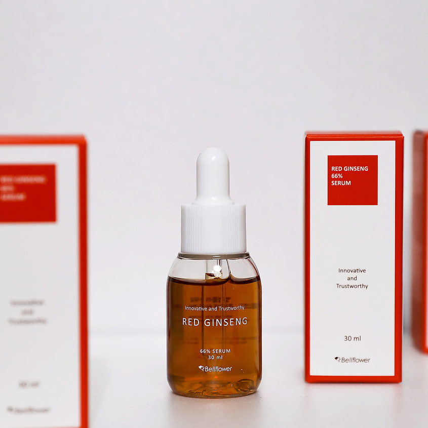 BELLFLOWER Сыворотка для лица с красным женьшенем Red Ginseng 66% Serum – фото 2
