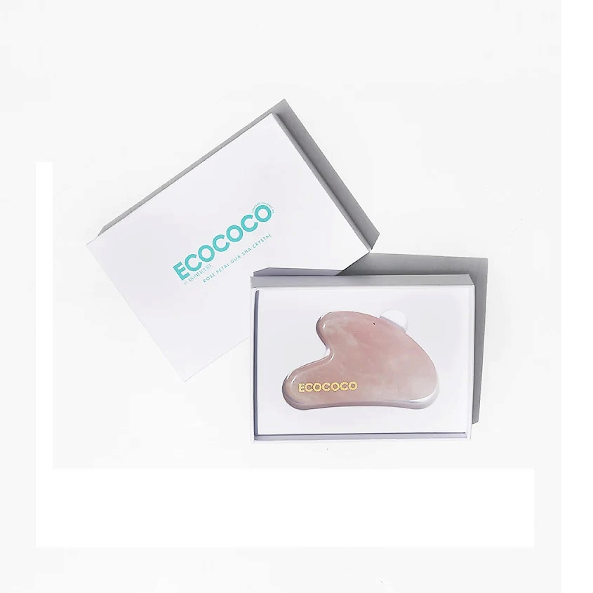 ECOCOCO Массажер гуаша для лица Rose Petal Gua Sha Crystal – фото 3