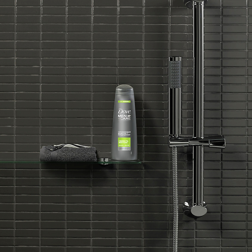 DOVE Шампунь-кондиционер урепляющий 2 в 1 свежесть ментола Men Care – фото 5