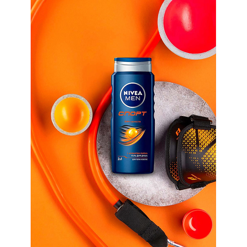 фото Nivea гель для душа спорт 2в1 для тела и волос 500