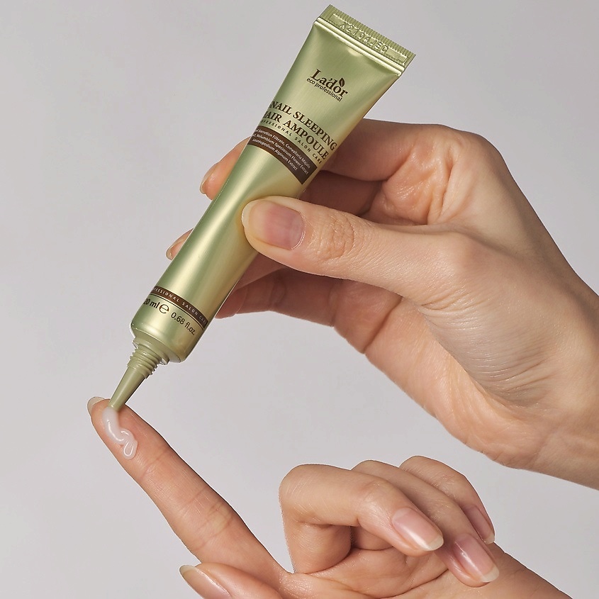 LADOR Сыворотка для волос ночная восстанавливающая Snail Sleeping Hair Ampoule – фото 5