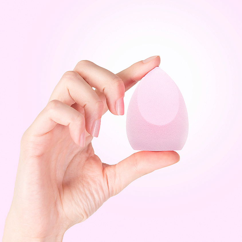 SOLOMEYA Косметический спонж для макияжа со срезом лиловый Flat End blending sponge lilac – фото 4
