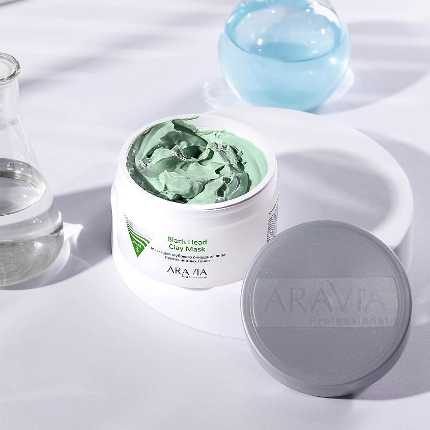 ARAVIA PROFESSIONAL Маска для глубокого очищения лица против черных точек Black Head Clay Mask – фото 2