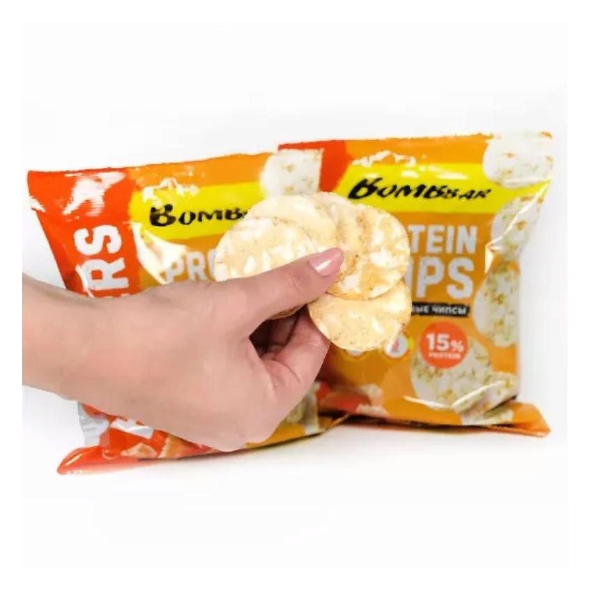 BOMBBAR Чипсы цельнозерновые протеиновые со вкусом "Нежный сыр" – фото 2