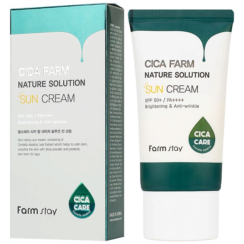 FARMSTAY Крем для лица солнцезащитный Cica Farm Nature Solution Eye Cream SPF50+  PA++++ – фото 4