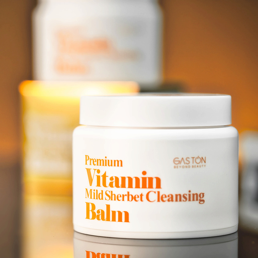 GASTON Бальзам-щербет для лица очищающий Premium Vitamin Mild Sherbet Cleansing Balm – фото 4