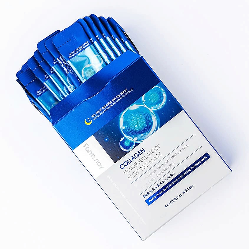 FARMSTAY Маска для лица ночная с коллагеном Collagen Water Full Moist Sleeping Mask – фото 2