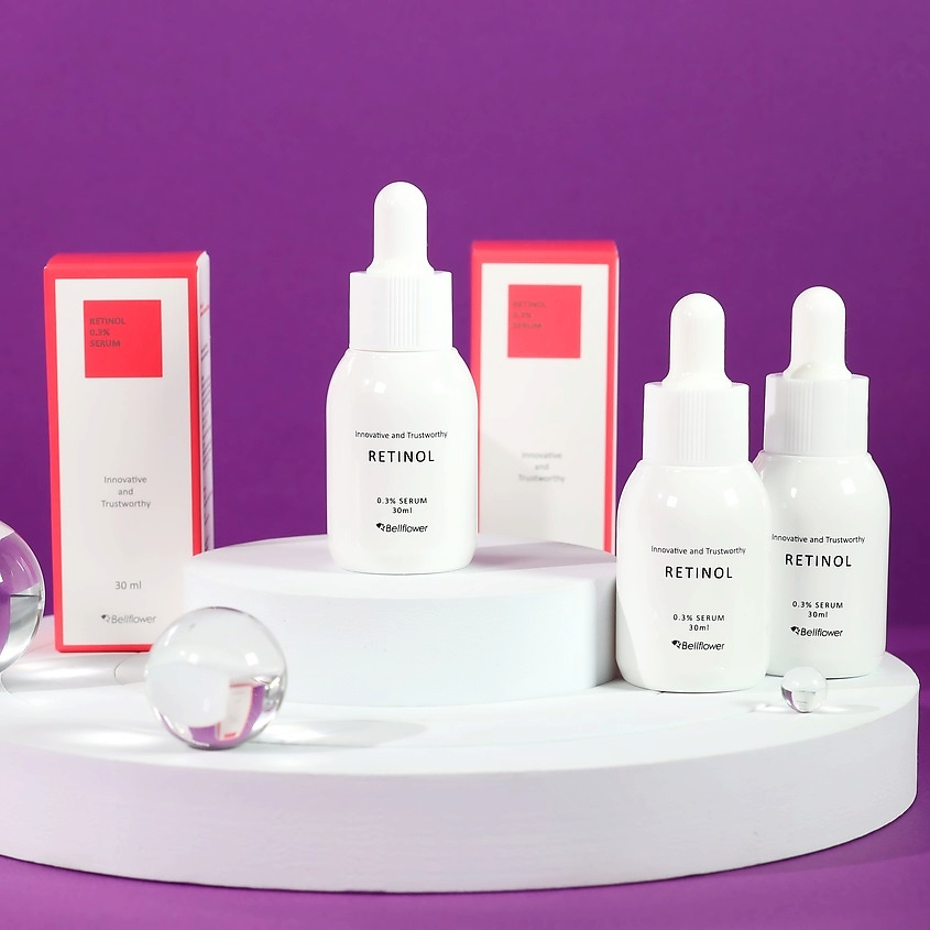 BELLFLOWER Сыворотка для лица с ретинолом Retinol 0.3% Serum – фото 3