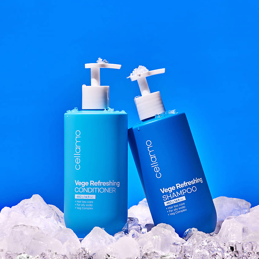 CELLAMO Шампунь для жирной кожи головы освежающий Vege Refreshing – фото 3