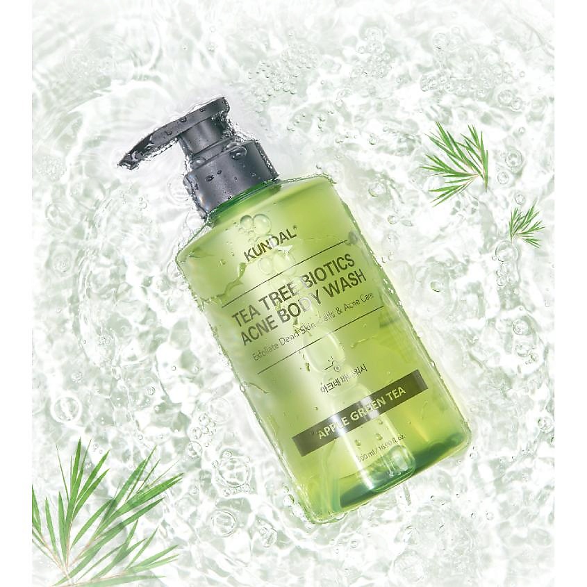 KUNDAL Гель для душа против акне Яблочный зеленый чай Tea Tree Biotics Acne Body Wash – фото 4
