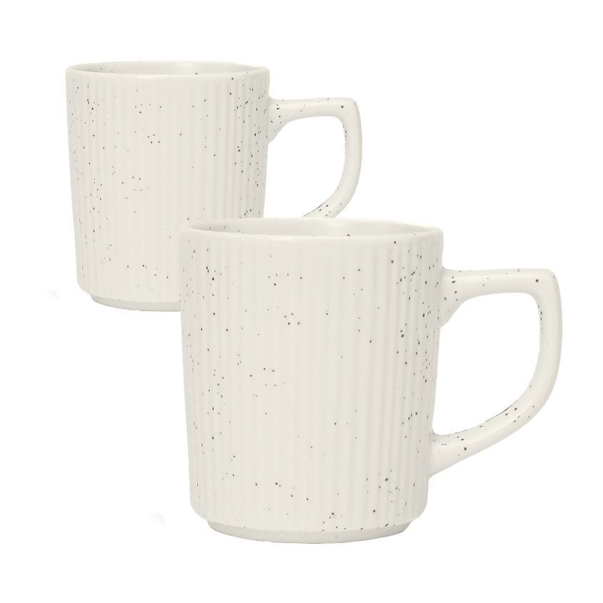 Изображение товара MANDARIN DECOR Набор керамических кружек для чая и кофе, цвет: белый; 340 мл