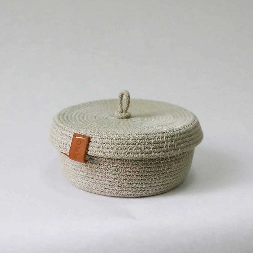 Изображение товара OLALA HOME Круглая корзина с крышкой, 1 шт.