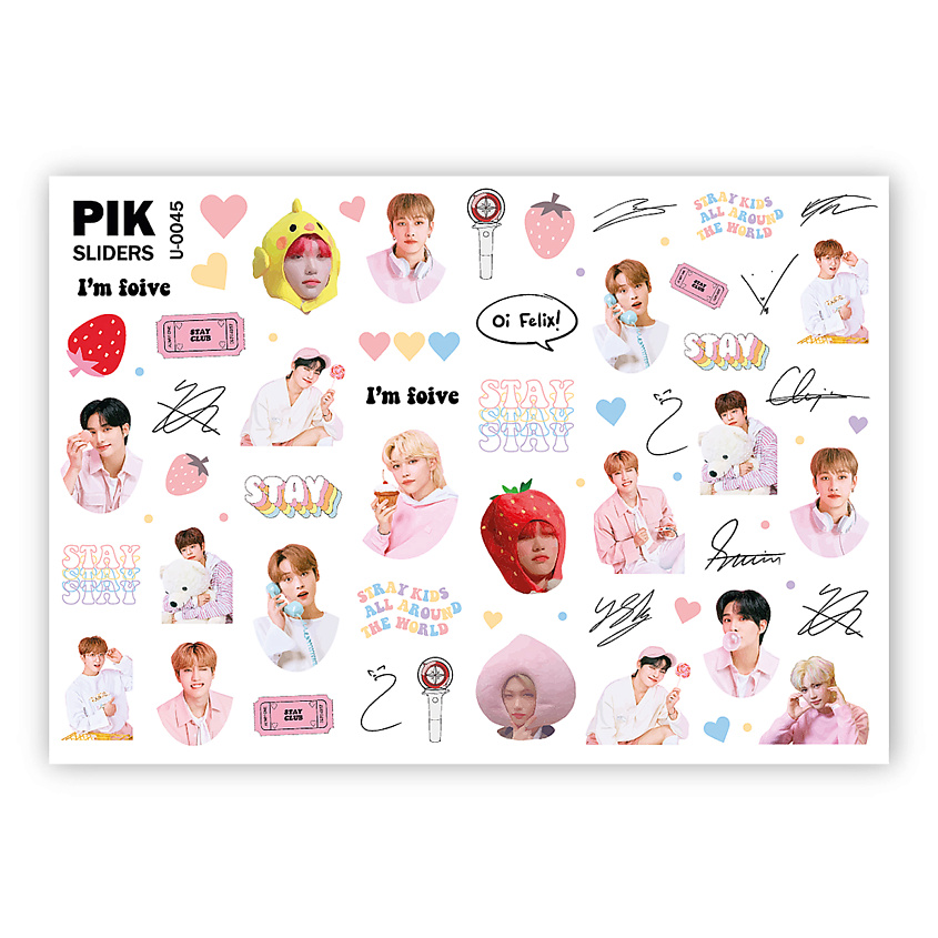 Изображение товара PIK П-045 набор слайдеров для ногтей 1 шт яркий дизайн длина 9,5 см