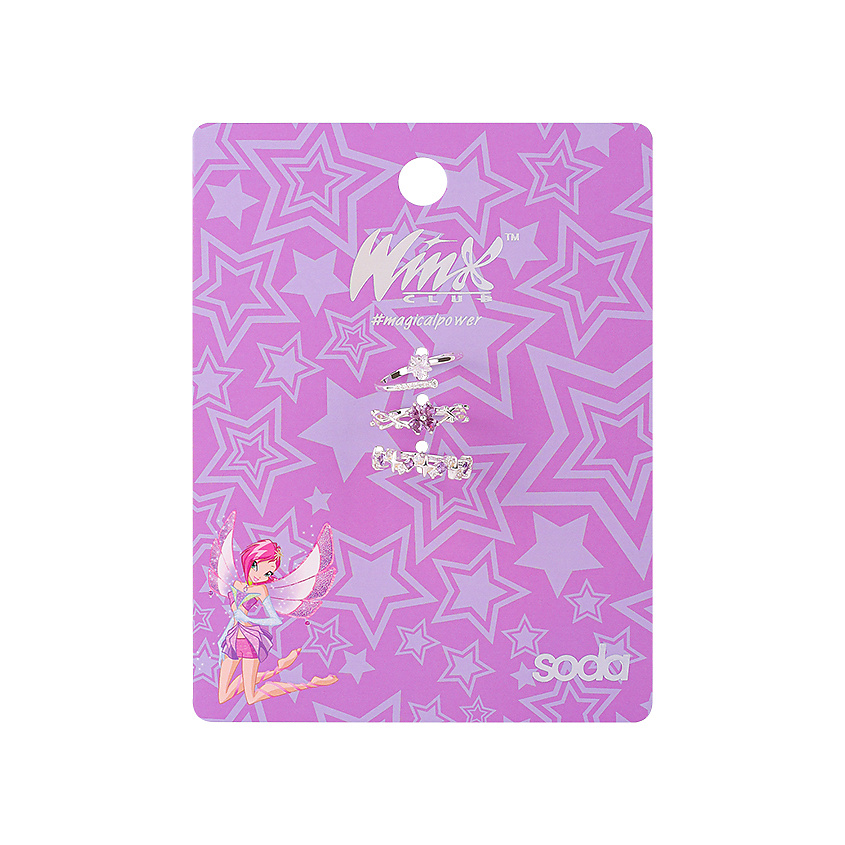 Изображение товара SODA Набор колец Techno Life Set Of Rings #magicalpower, 3 шт.