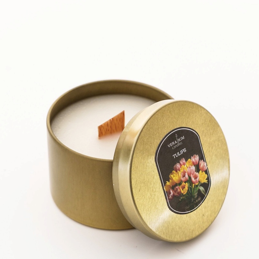 Изображение товара Ароматическая свеча VERA KIM CANDLES TULIPS 120 мл ручной работы