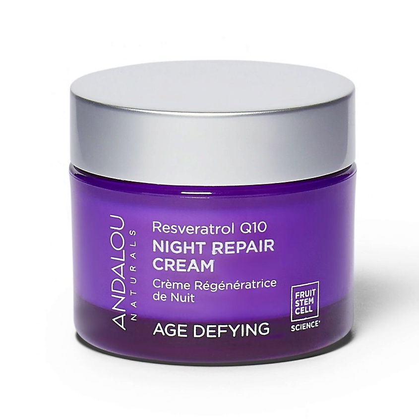 Изображение товара ANDALOU NATURALS Ночной восстанавливающий крем "Ресвератрол и Q10", 50 гр.