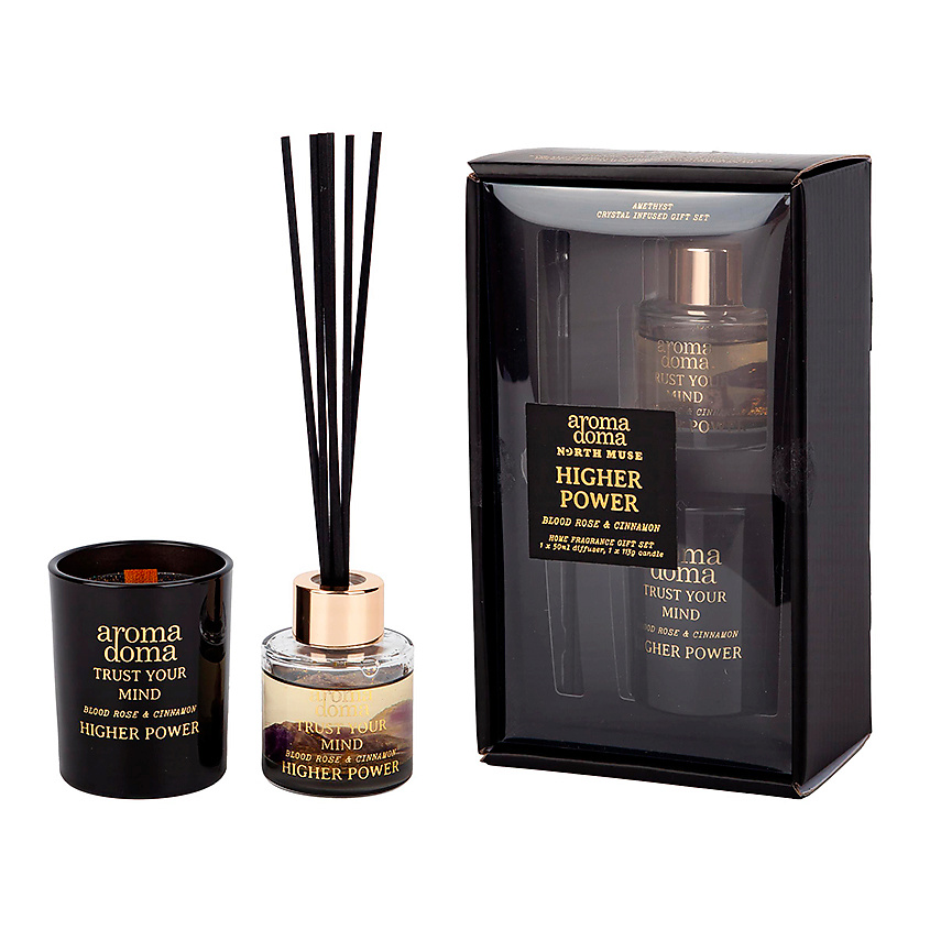 Изображение товара АРОМА DOMA Диффузор с палочками и ароматическая свеча для дома набор