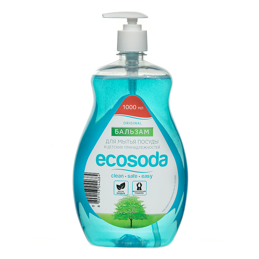 Изображение товара ECOSODA Средство для мытья посуды и детских принадлежностей, 1 л.