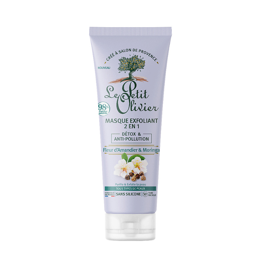 Изображение товара LE PETIT OLIVIER Маска-эксфолиант для лица 2 в 1 Detox & Anti-pollution Masque Exfoliant, 75 мл